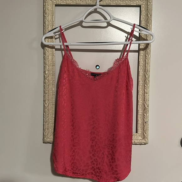 DYNAMITE | Pink Lace Animal Print Satin Camisole - Picture 4 of 12